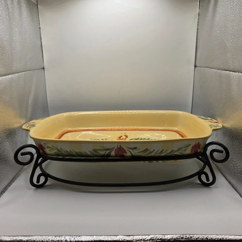 Southern Living at Home Gail Pittman Siena Rectangle Casserole Dish with Stand